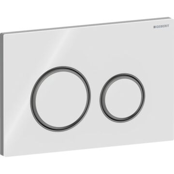 Geberit Sigma50, Rund, Sort krom detaljer, flere farver