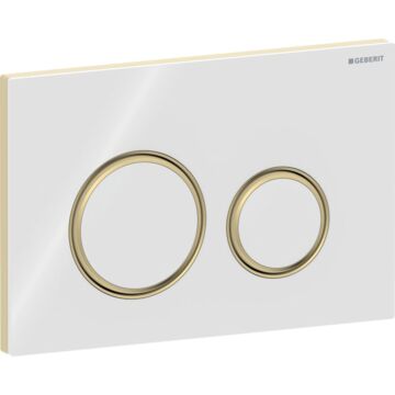 Geberit Sigma50, Rund, Messing detaljer, flere farver